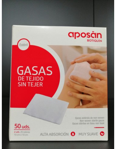 APOSAN GASAS ESTERIL SIN TEJER 10X10CM 50U