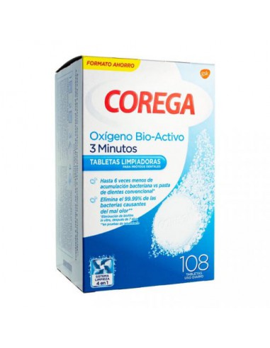 COREGA OXIGENO BIO-ACTIVO LIMPIEZA PROTESIS 108C